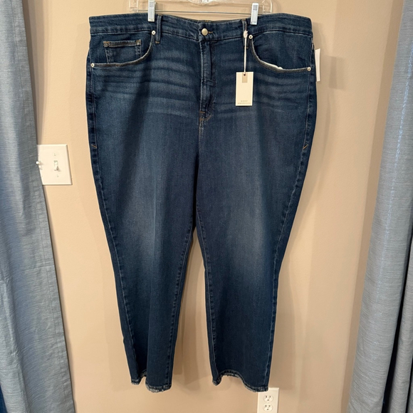 NWT Good American Good Legs Straight Jeans Medium Wash Plus Size 24 - Picture 2 of 12